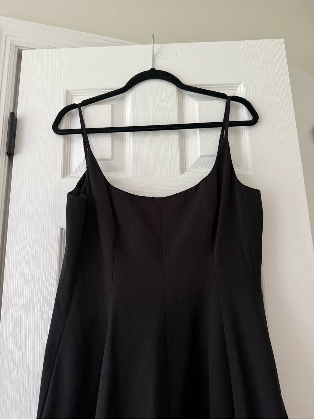 STAUD Joy Cotton Blend Gown Maxi Dress Black Side Pockets NEW with tag - Picture 4 of 8